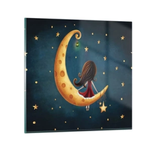 Glastavla - Bild på glas - En gång i tiden... - 60x60 cm