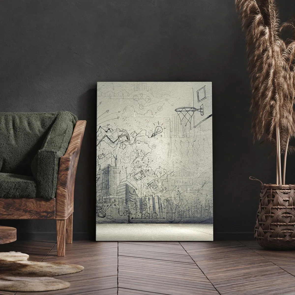 Canvastavla - Bild på duk - Mitt underbara stadsliv - 45x80 cm