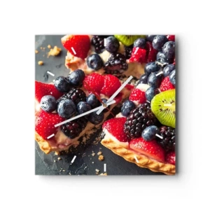 Väggklocka - Klocka på glas - Dolce vita! - 40x40 cm