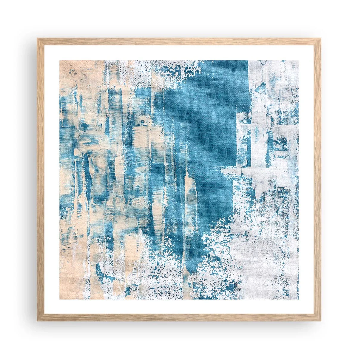 Affisch i ram av ljusek - Genom istapp - 60x60 cm