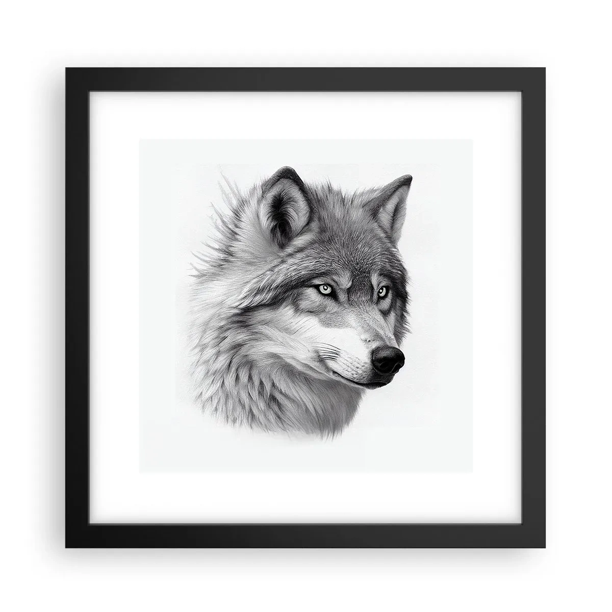 Affisch i svart ram - Alfa - utan tvekan - 30x30 cm