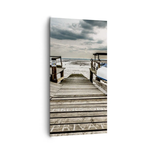 Canvastavla - Bild på duk - Stranden i norr - 65x120 cm