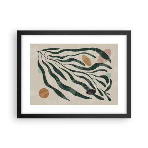 Affisch i svart ram - Bland de gröna - 40x30 cm