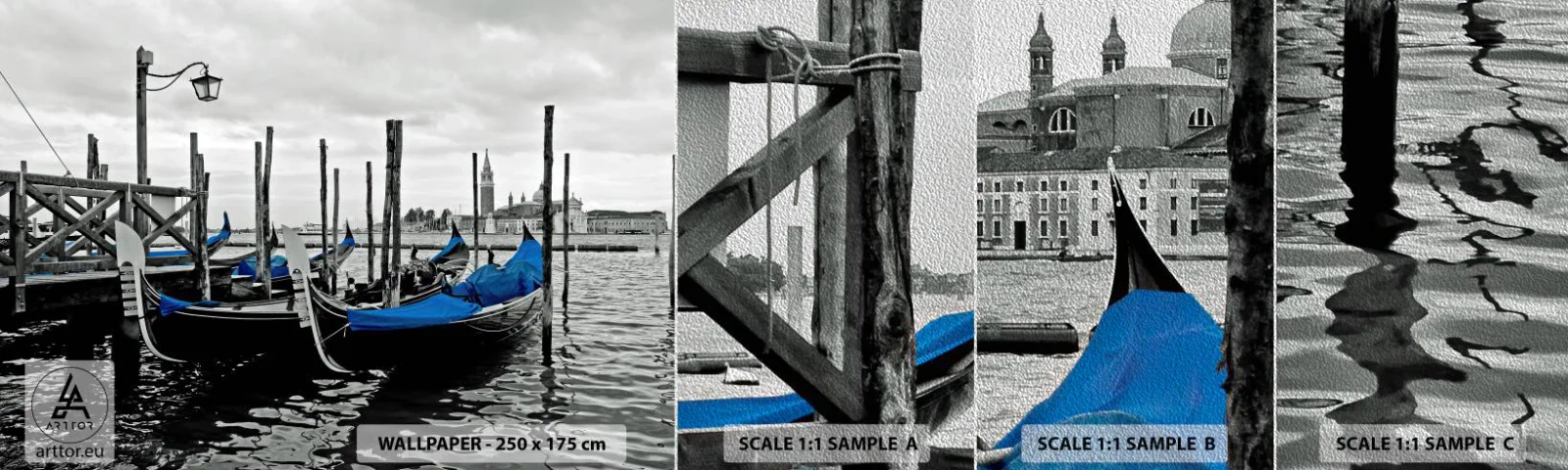Provbit av fototapet Premium Sand - Fundersamt Venedig - Stad, Venedig, Italien - 100x30 cm