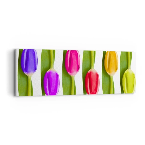 Canvastavla - Bild på duk - Regnbågskomposition - 90x30 cm