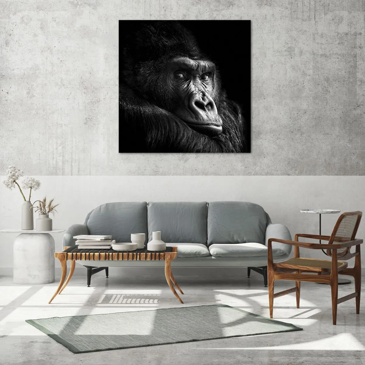 Glastavla - Bild på glas - Varför glor du? - 60x60 cm