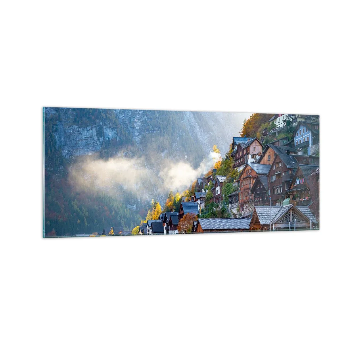 Glastavla - Bild på glas - Alpina klimat - 100x40 cm