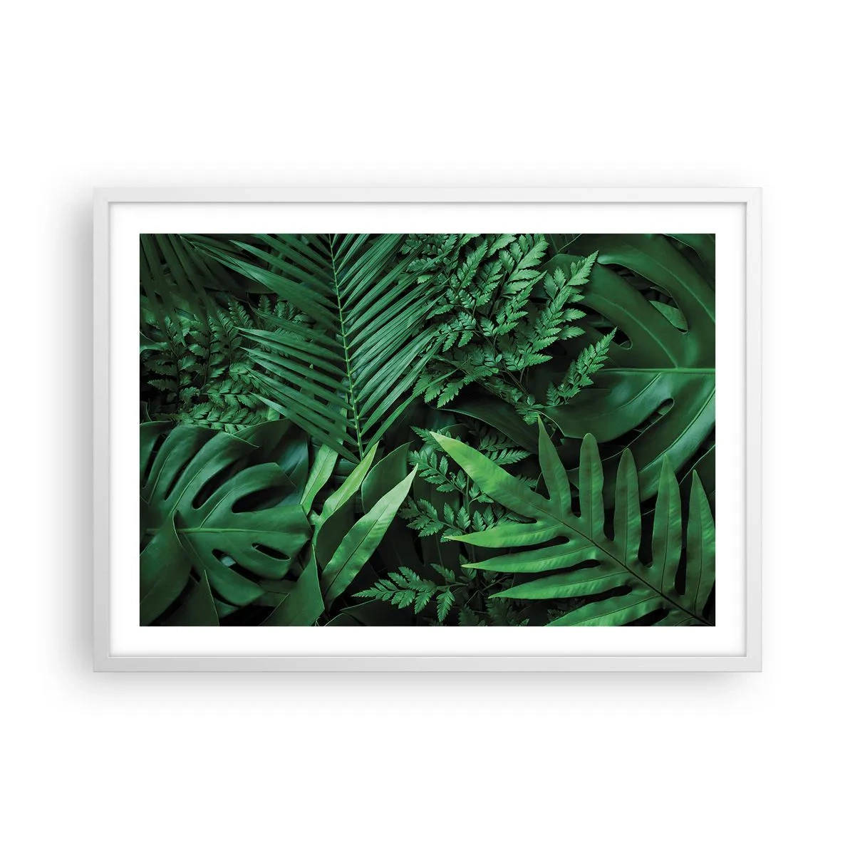 Affisch i vit ram - Omgärdade av grönskan - 70x50 cm