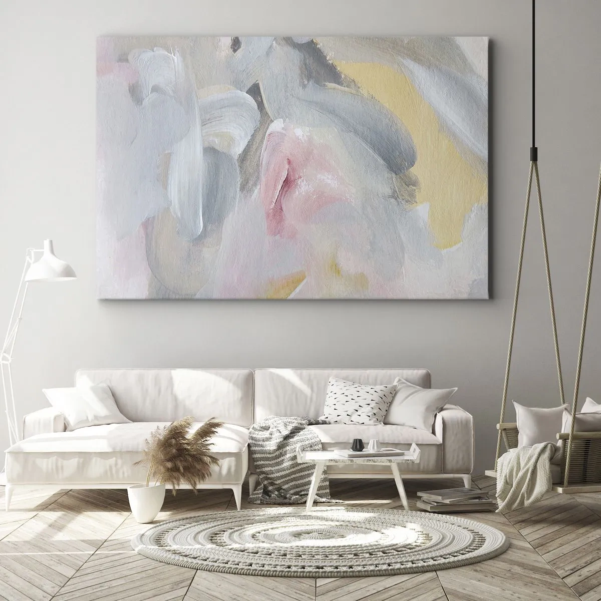 Canvastavla - Bild på duk - I en pastellfärgad värld - 70x50 cm