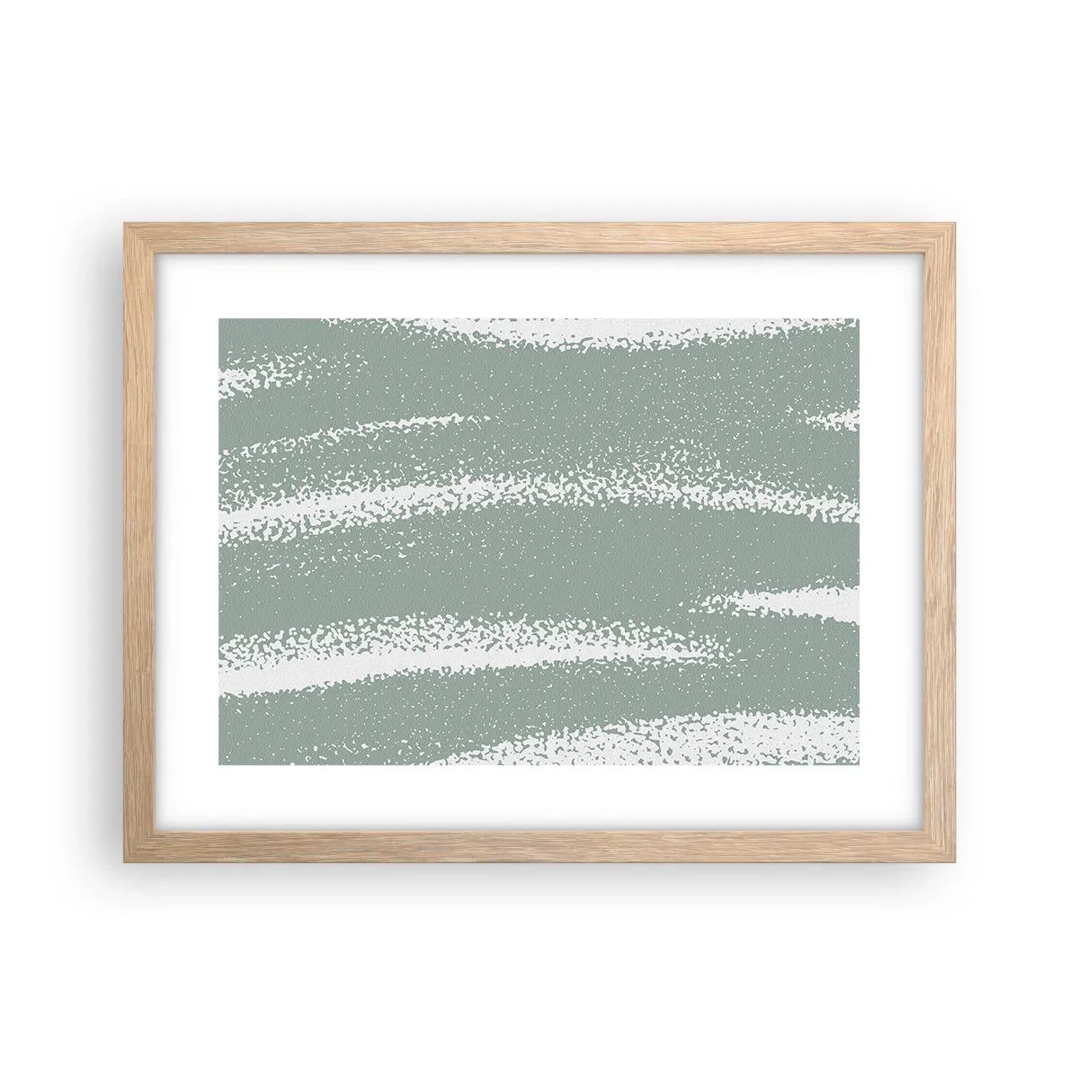 Affisch i ram av ljusek - Abstraktion i vinterstämning - 40x30 cm