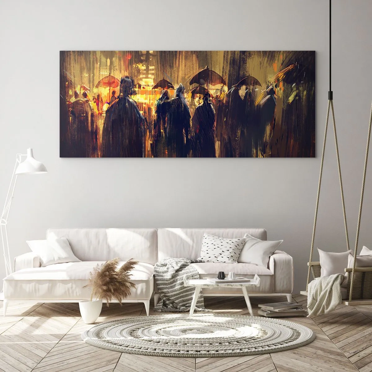 Glastavla - Bild på glas - Regnbekännare - 120x50 cm