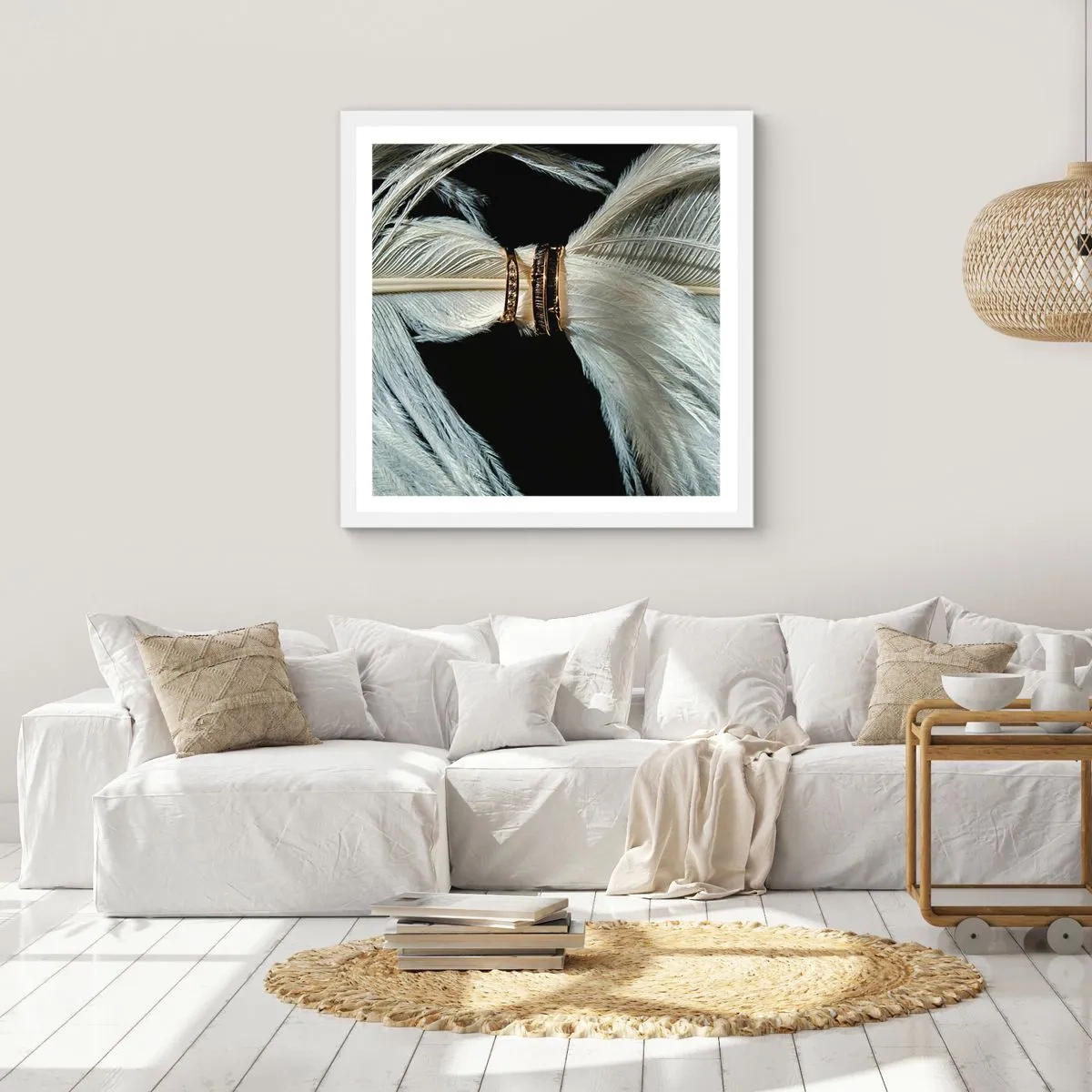 Affisch i vit ram - ...och jag lämnar inte dig… - 60x60 cm