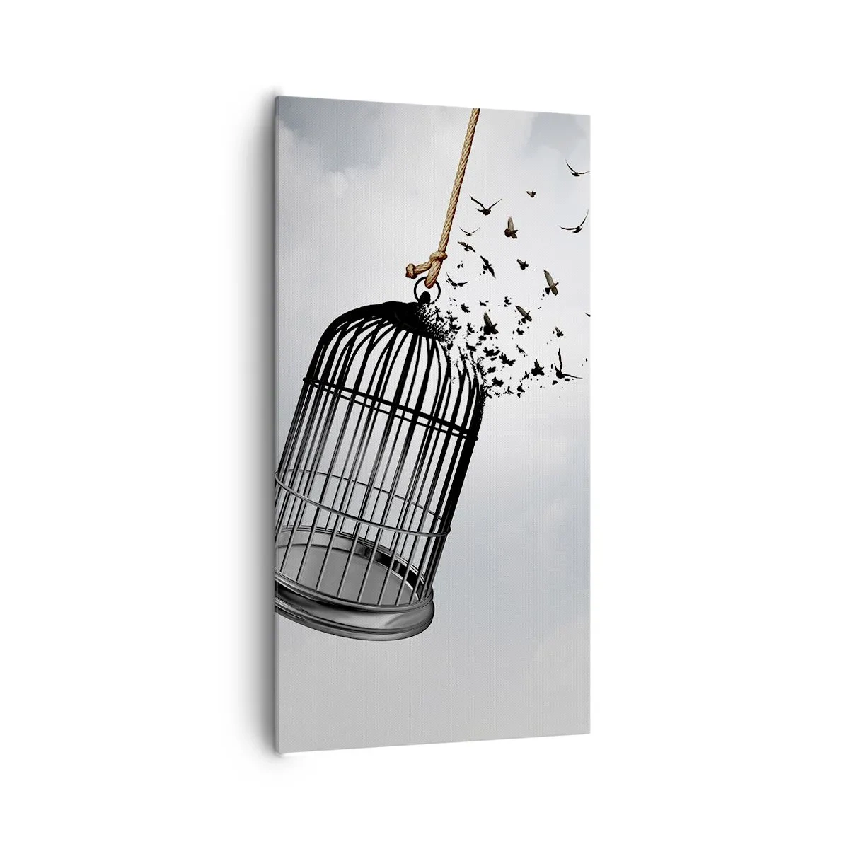 Canvastavla - Bild på duk - Tro...Hopp...Frihet! - 65x120 cm