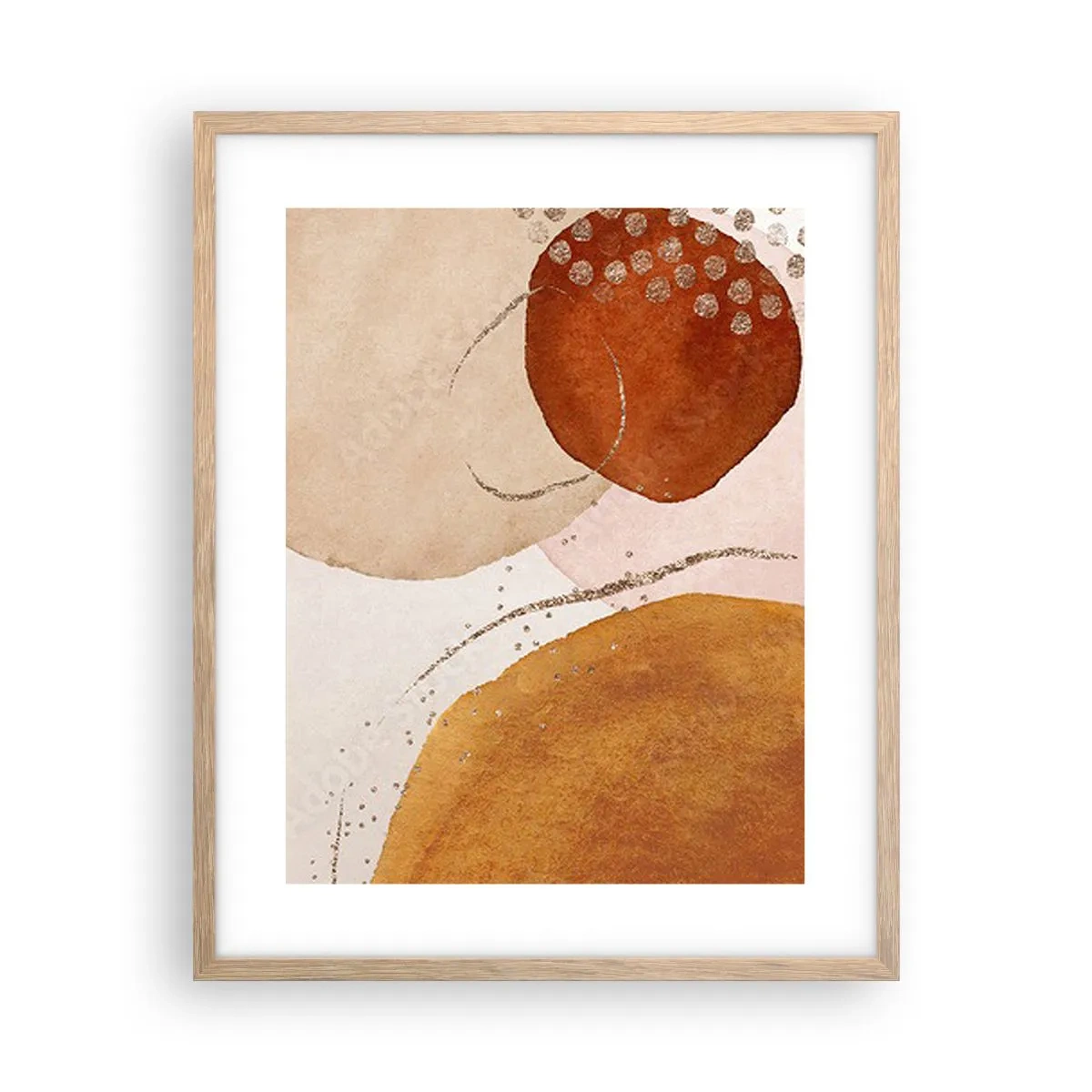 Affisch i ram av ljusek - Rundhet och rörelse - 40x50 cm