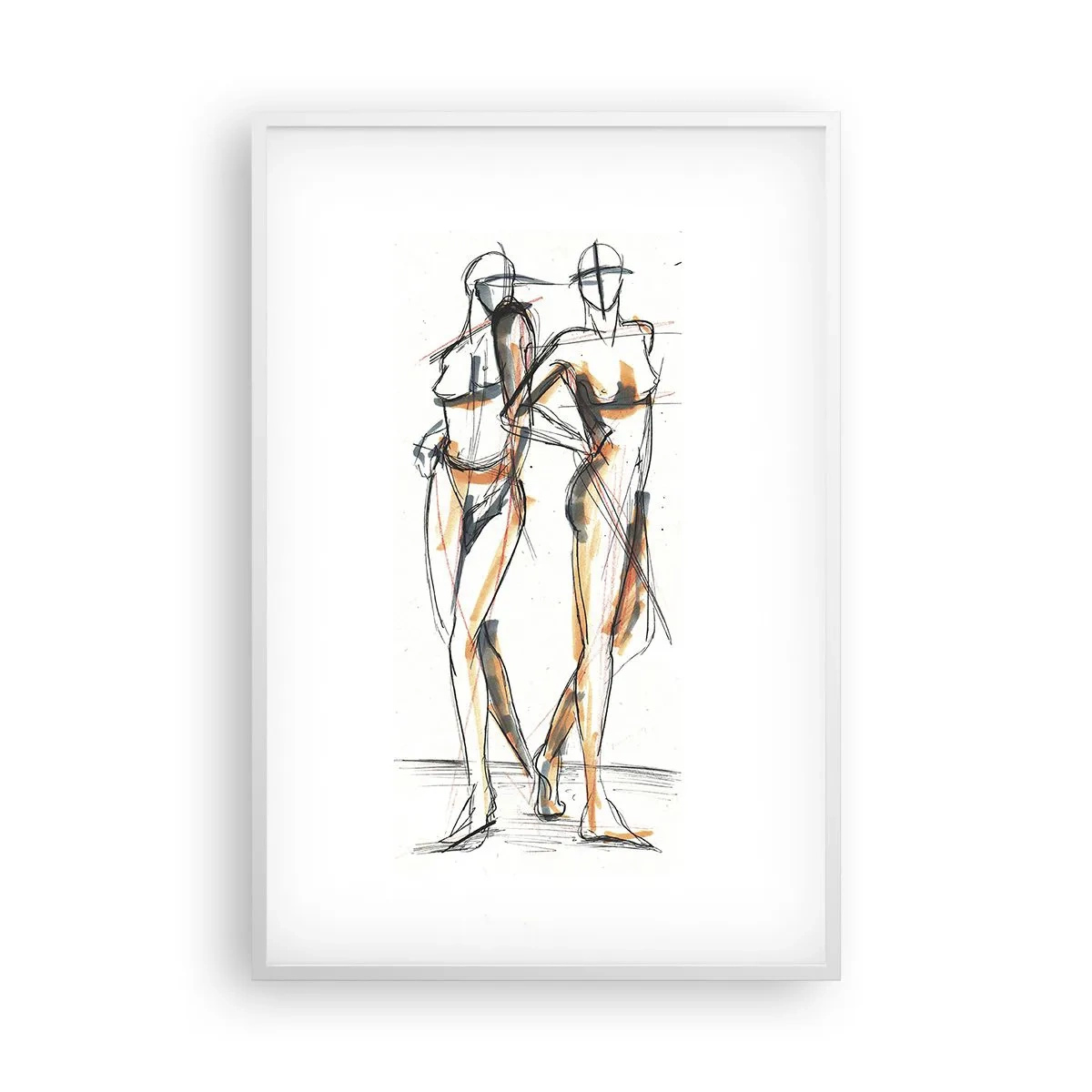 Affisch i vit ram - Charmens studie - 61x91 cm