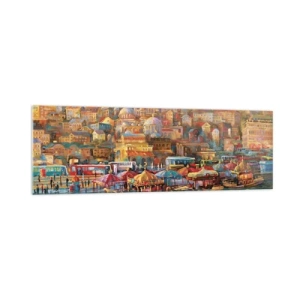 Glastavla - Bild på glas - Istanbul-berättelse - 160x50 cm