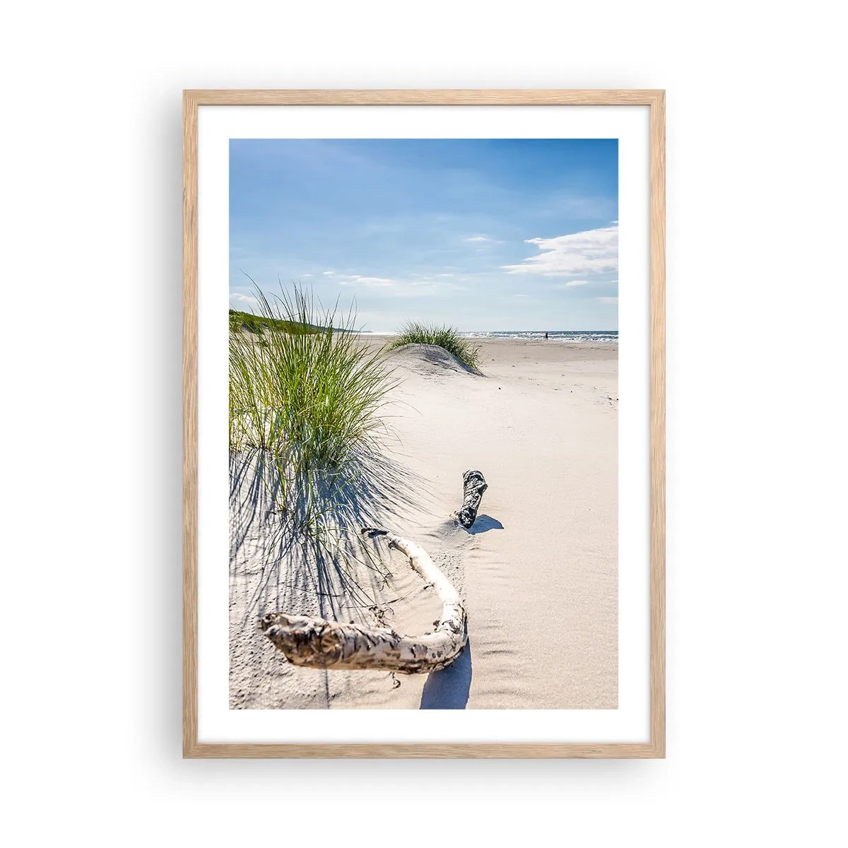 Affisch i ram av ljusek - Vackrast? Östersjöstrand - 50x70 cm