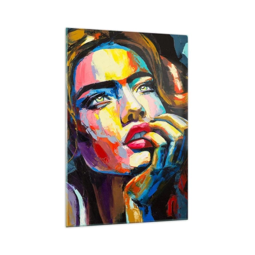 Glastavla - Bild på glas - Drömmar seglar i himlen som fåglar - 70x100 cm