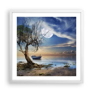 Affisch i vit ram - Är det slut eller början? - 50x50 cm