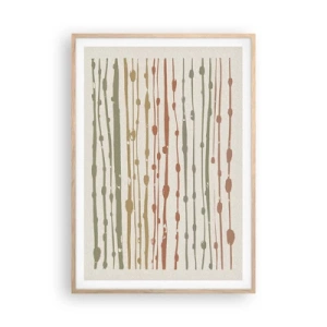 Affisch i ram av ljusek - Musikalisk färgnotation - 70x100 cm