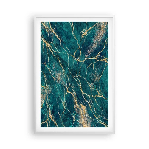 Affisch i vit ram - Guldåder - 61x91 cm