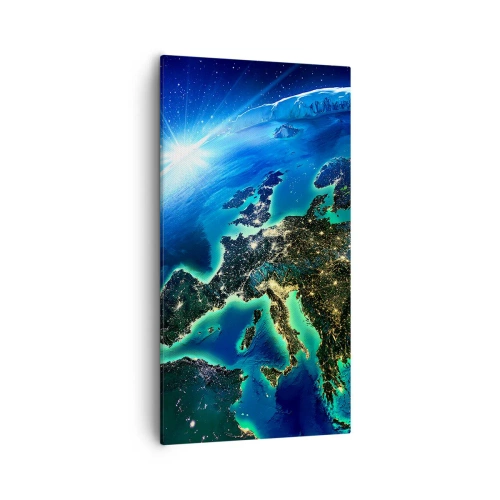 Canvastavla - Bild på duk - Glödande Europa - 55x100 cm