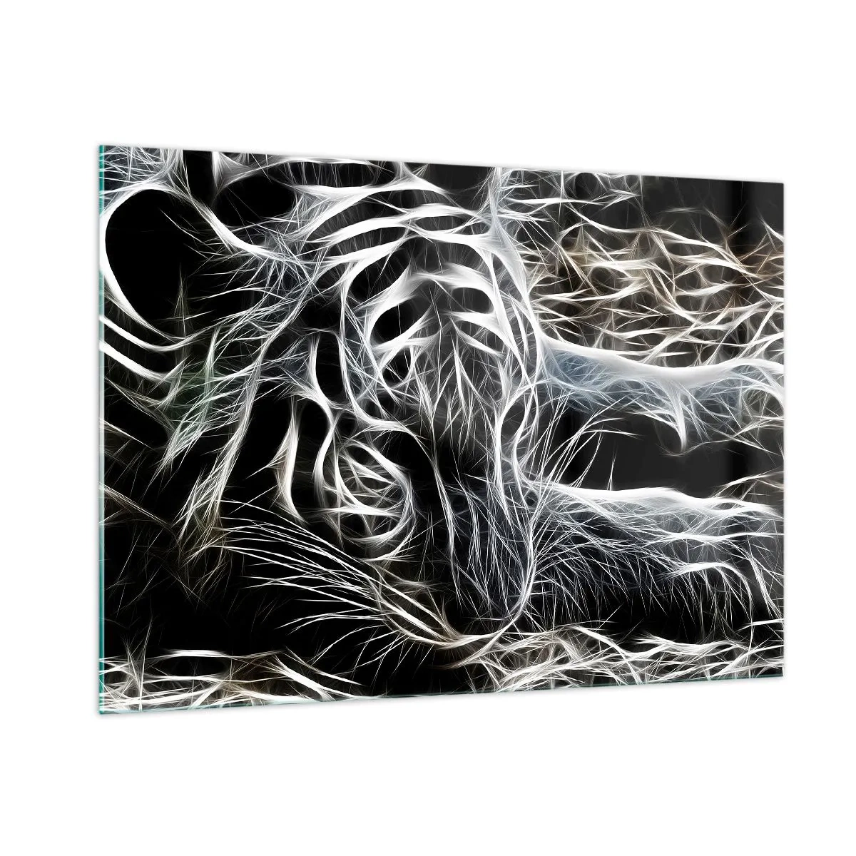 Glastavla - Bild på glas - En studie om kattens lätthet - 100x70 cm