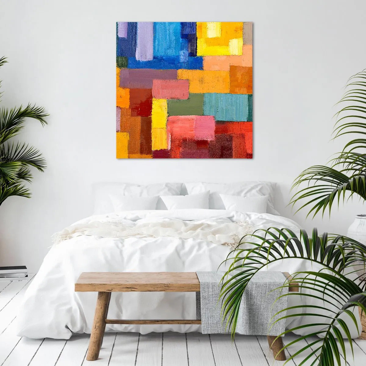 Canvastavla - Bild på duk - Alla olika, alla färgglada - 30x30 cm