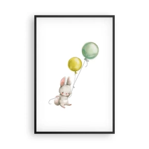 Affisch i svart ram - Jag flyger med! - 61x91 cm