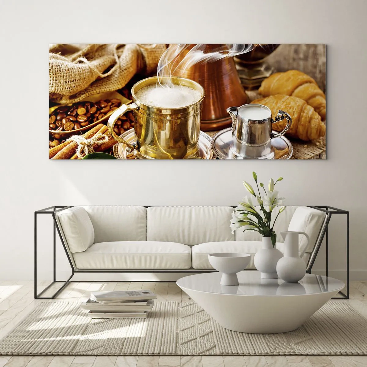 Glastavla - Bild på glas - Ha en trevlig dag! - 100x40 cm