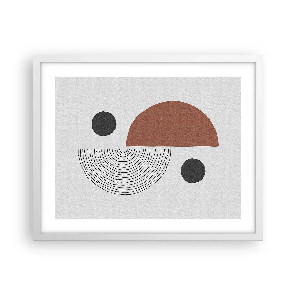 Affisch i vit ram - Hjulets perfektion - 50x40 cm