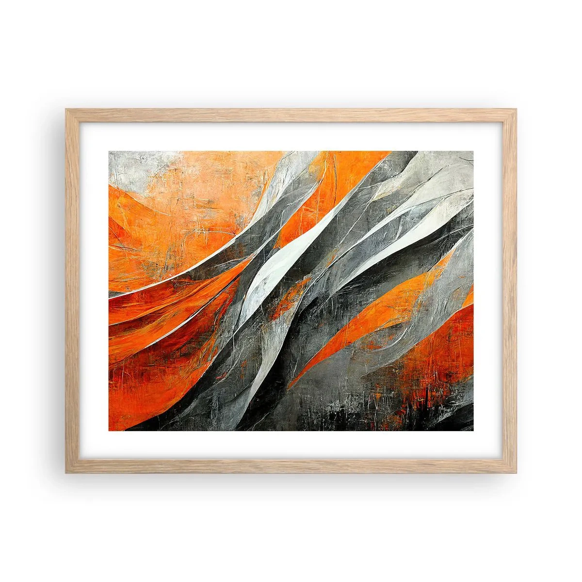 Affisch i ram av ljusek - Värme och kyla - 50x40 cm