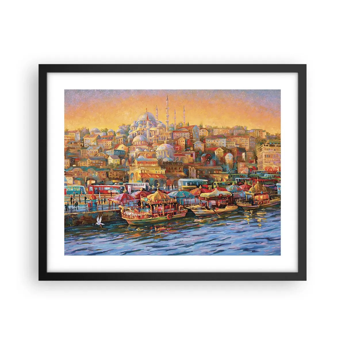 Affisch i svart ram - Istanbul-berättelse - 50x40 cm