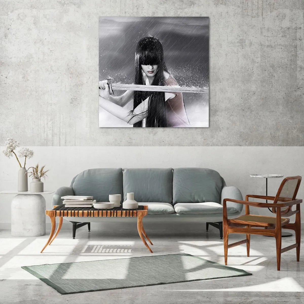 Glastavla - Bild på glas - Vacker och farlig - 70x70 cm