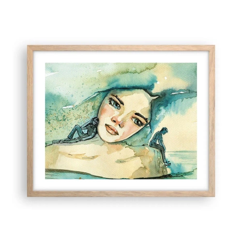 Affisch i ram av ljusek - Am I blue? - 50x40 cm