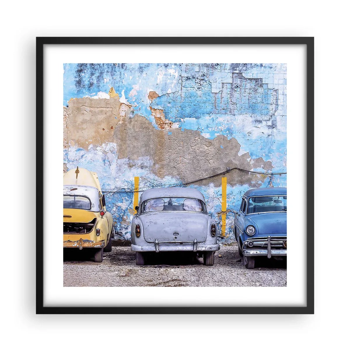 Affisch i svart ram - Veteranmöte - 50x50 cm