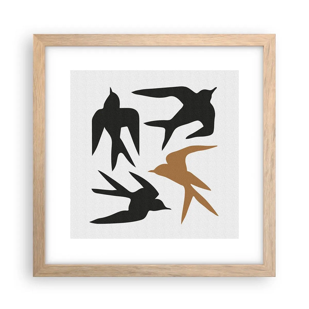 Affisch i ram av ljusek - Svalornas lek - 30x30 cm