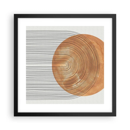 Affisch i svart ram - En solig komposition - 40x40 cm