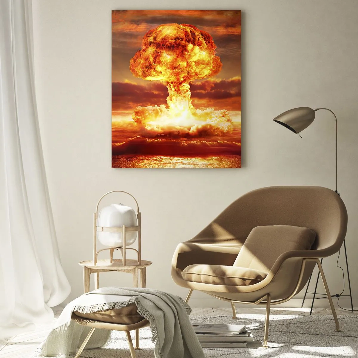 Glastavla - Bild på glas - Och så blir det slut - 50x70 cm