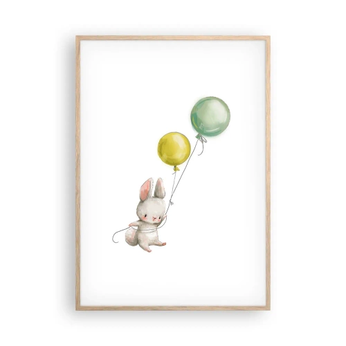 Affisch i ram av ljusek - Jag flyger med! - 70x100 cm