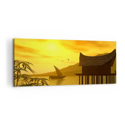 Canvastavla - Bild på duk - Efterlängtad ro - 120x50 cm