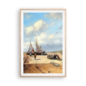 Affisch i ram av ljusek - Efter en lyckad fångst - 61x91 cm