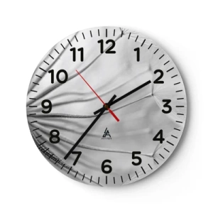 Väggklocka - Klocka på glas - Blåsande, flygande drakar - 40x40 cm