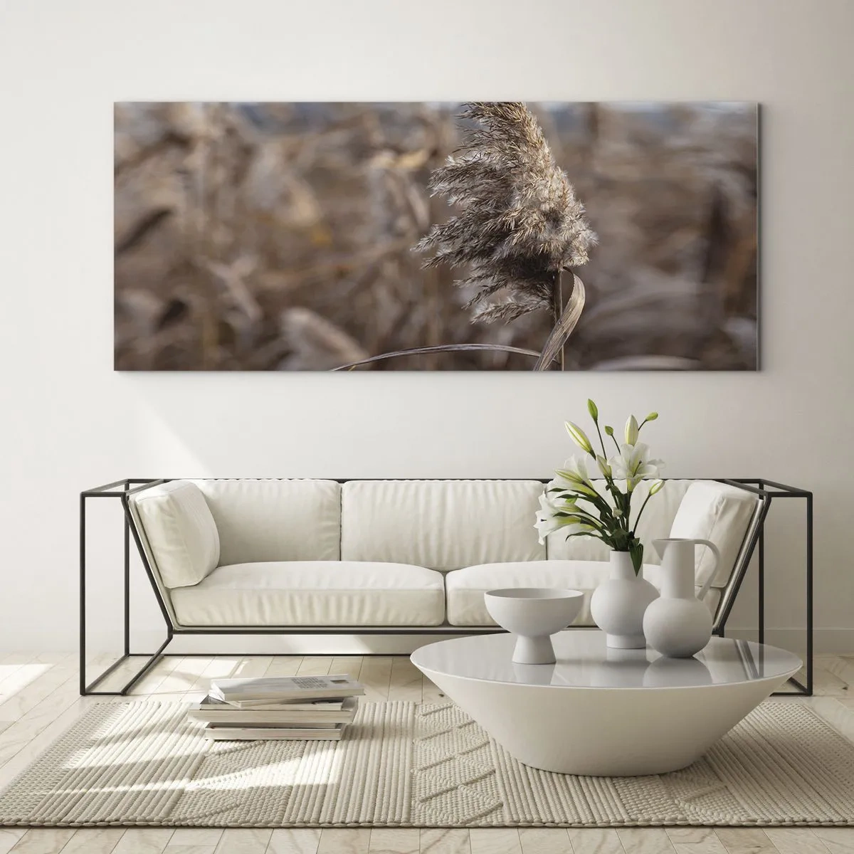 Glastavla - Bild på glas - Dags att flyga bort med vinden - 100x40 cm
