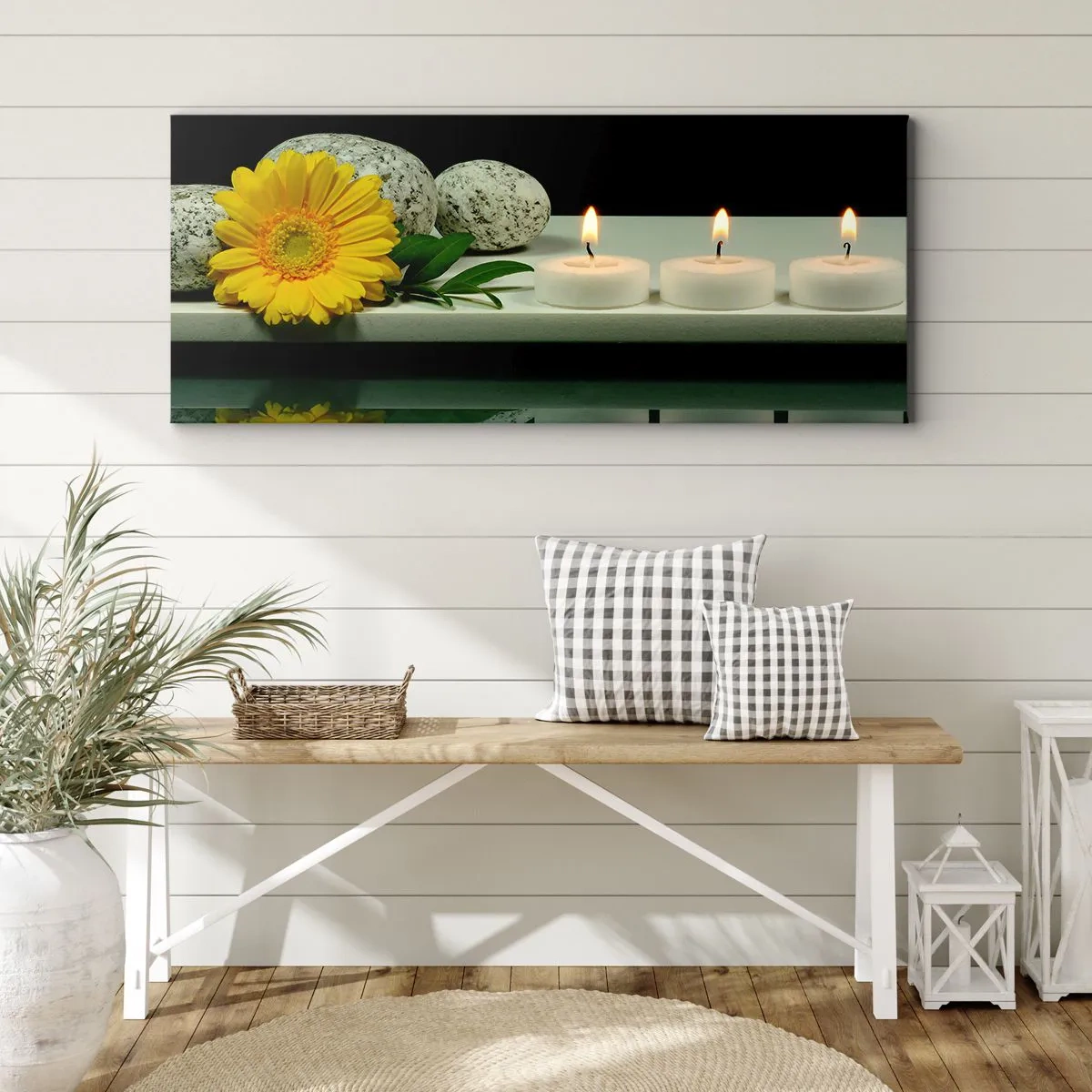 Canvastavla - Bild på duk - Stilla sinnen - 100x40 cm