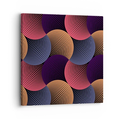 Canvastavla - Bild på duk - I en cirkulär rytm - 30x30 cm