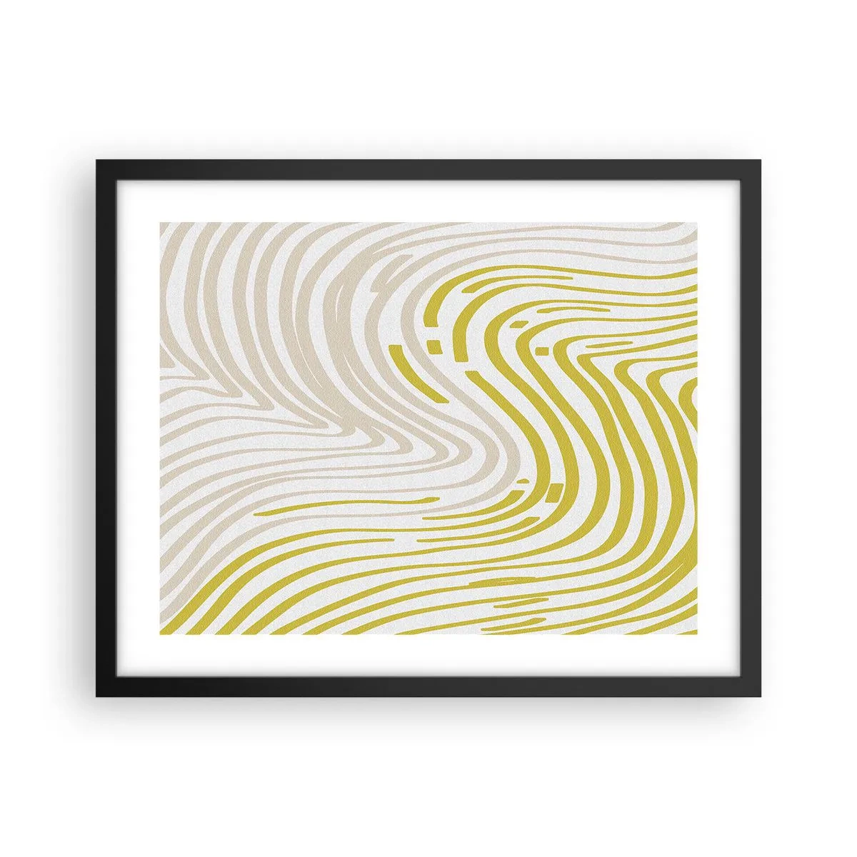Affisch i svart ram - Komposition med en mjuk böjning - 50x40 cm