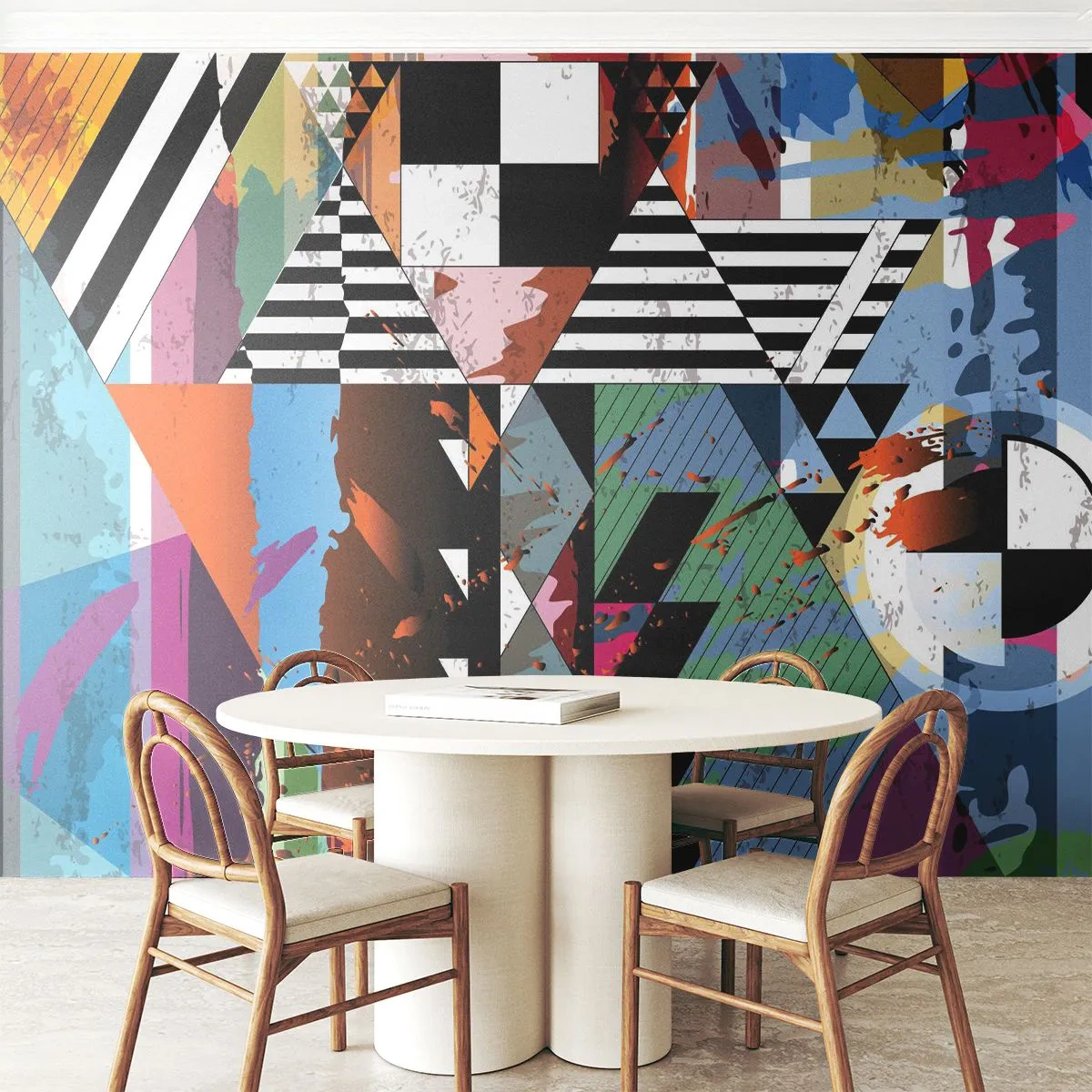 Fototapet Standard Eco - Geometriskt och organiskt - Abstraktion, Bit, Modern konst - 150x105 cm