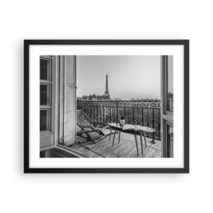Affisch i svart ram - En eftermiddag i Paris - 50x40 cm