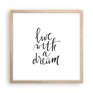 Affisch i ram av ljusek - Of course - 40x40 cm